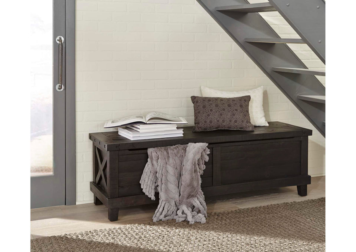 7YC993 Yosemite Solid Wood Blanket Box In Cafe