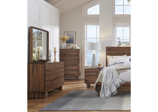 8C7984A Ocean Five Drawer Solid Wood Chest In Natural Sengon (2024)