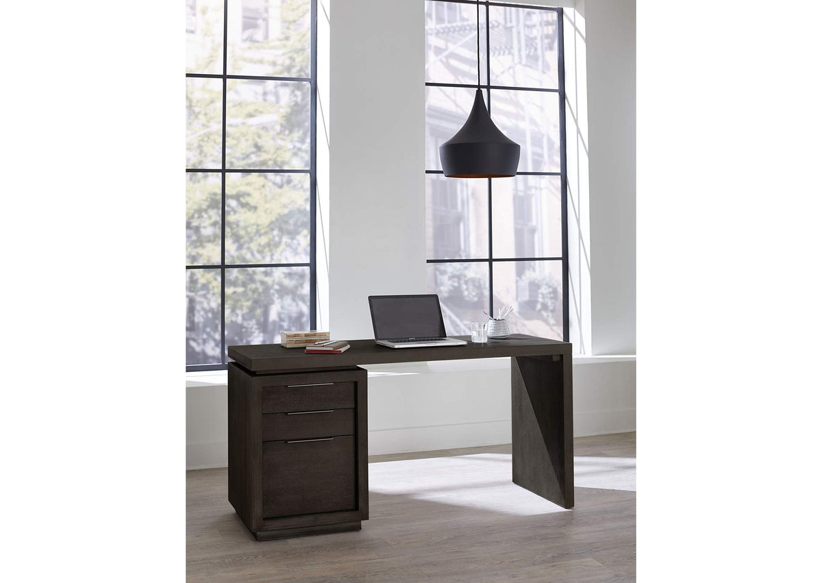 AZU512 Oxford Single Pedestal Desk In Basalt Grey