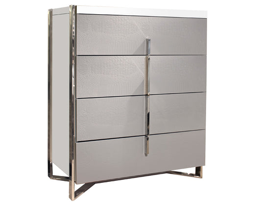 Martelli White Lacquer Chest