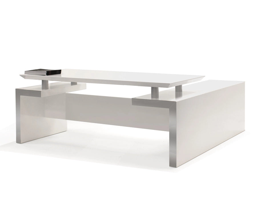 Monaco-White lac. rectangular desk