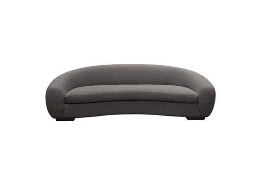 Pascal Sofa in Charcoal Boucle Textured Fabric w/ Contoured Arms & Back by Diamond Sofa