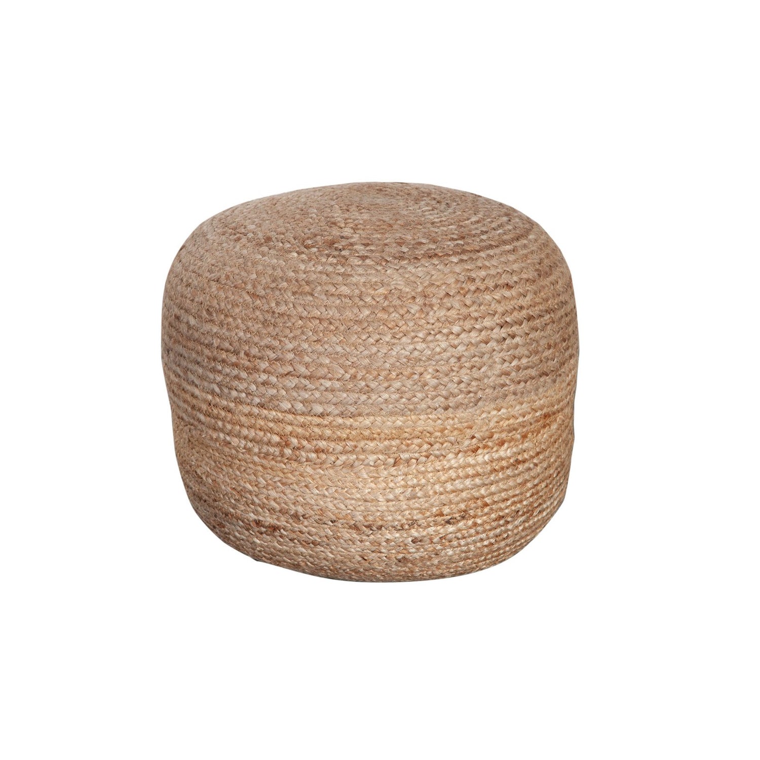 Round Pouf in Natural Jute Fiber