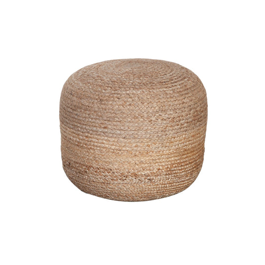 Round Pouf in Natural Jute Fiber
