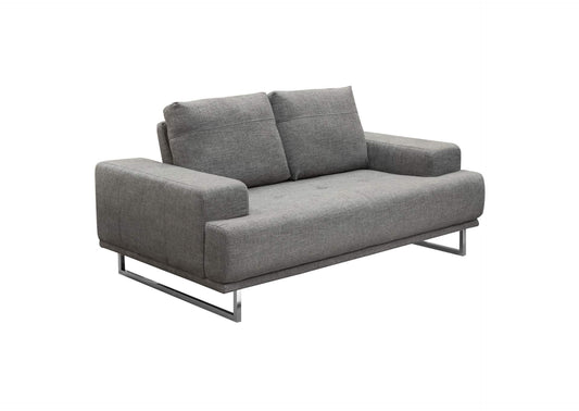 Russo Loveseat w/ Adjustable Seat Backs in Space Grey Fabric by Diamond Sofa