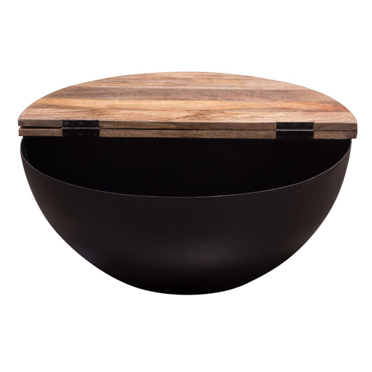 Salem Round Drum Storage Cocktail Table