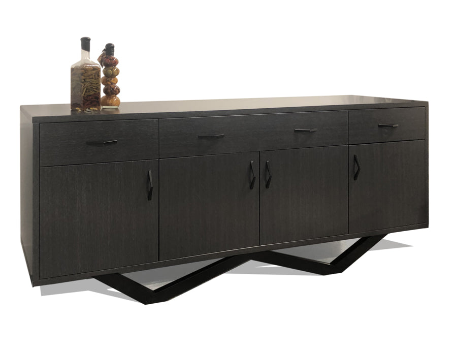 Windsor Matte Gray Oak / Black Buffet