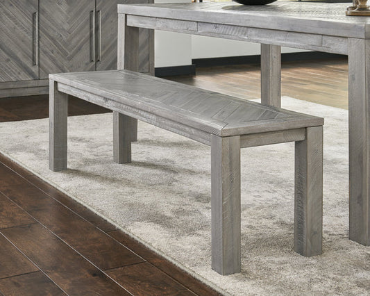 Alexandra Solid Wood Dining Bench in Rustic Latte