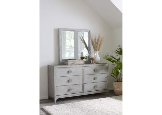 1JQ982A Boho Chic Six - Drawer Dresser In Washed White (2024)