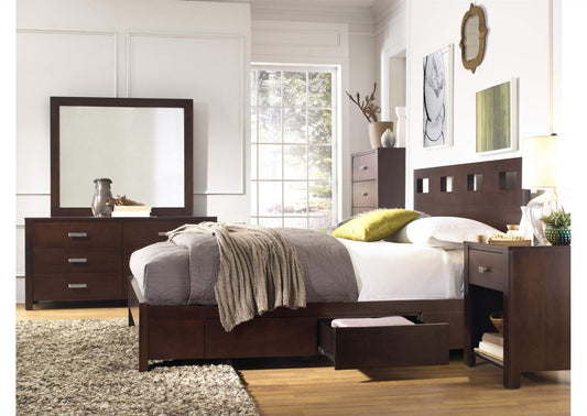 RV2684A Riva Five Drawer Chest In Chocolate Brown (2024)