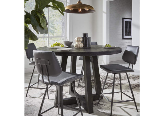 9LE870V Vinson Modern Swivel Counter Stool In Cobalt (Set of 2)