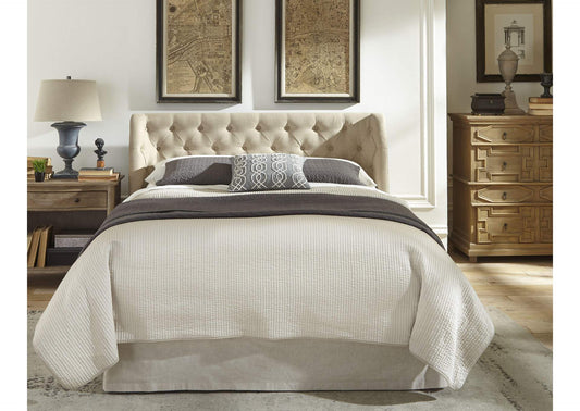 3ZL7D646 Levi Tufted Footboard Storage Bed In Toast Linen