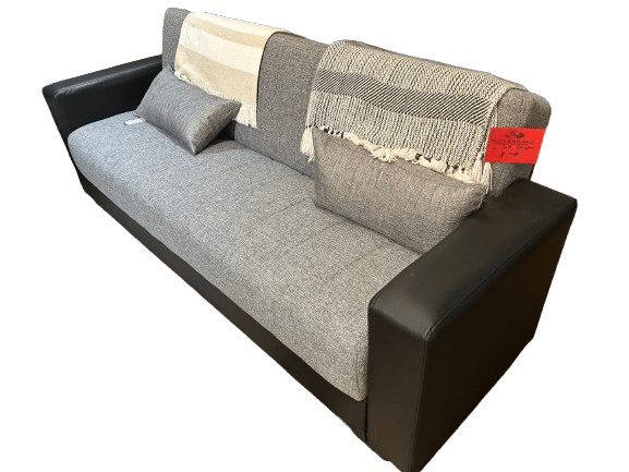 Stylish Fabric and Leather Couch