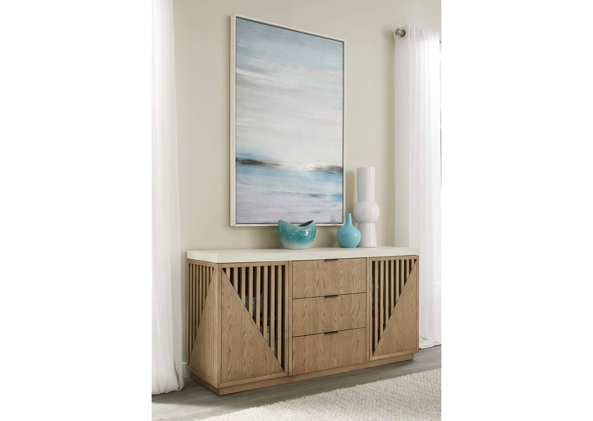 NDMT78 Sumner Three Drawer Two Door Sideboard In Natural