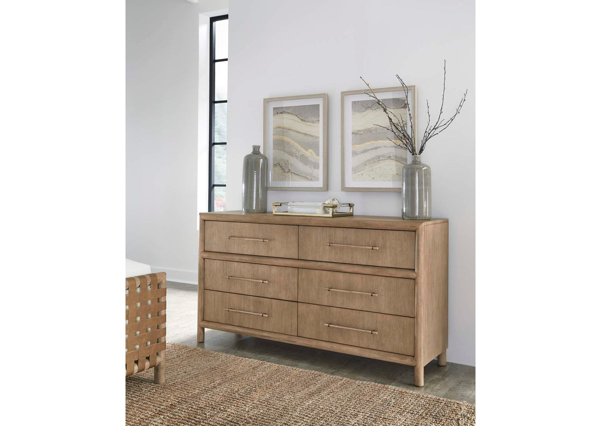 NSPV82 Dorsey Six Drawer Dresser In Granola