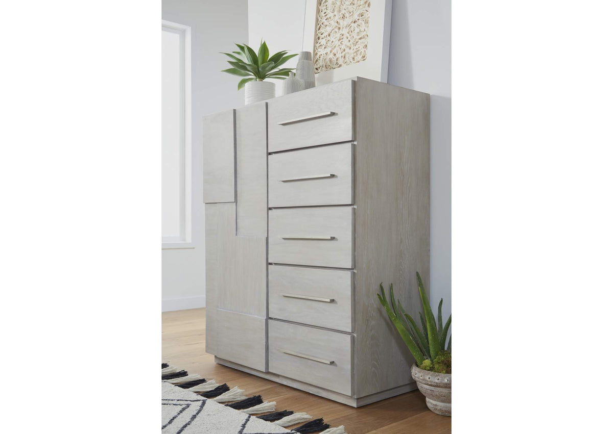 DEZ786A Destination Five Drawer One Door Sweater Chest In Cotton Grey (2024)