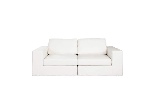 MUSE2SCWH Muse 2pc Modular Sofa In Mist White Performance Fabric