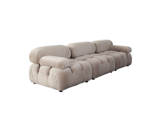 PALOMA1LC1AC1RCTN Paloma 3pc Modular 111 Inch Sofa In Mink Tan Velvet
