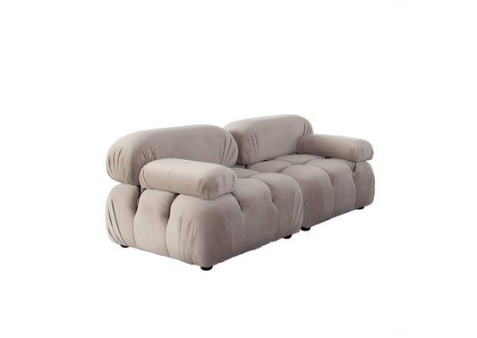 PALOMA1LC1RCTN Paloma 2pc Modular 74 Inch Sofa In Mink Tan Velvet