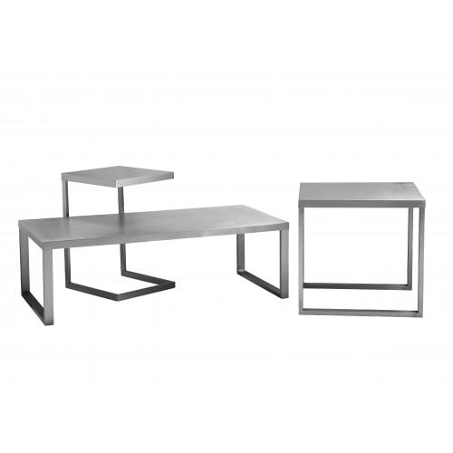 Clark Tray Table Brushed Metal