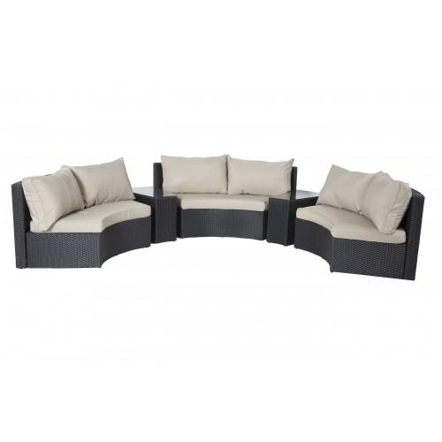 Light 6 Piece Sofa Set Taupe