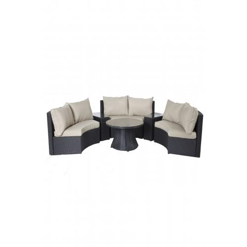 Light 6 Piece Sofa Set Taupe