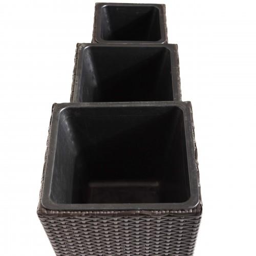 Violet 3 Piece Planter Set Brown