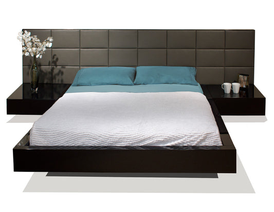 Sharon Black Lacquer Queen Bed