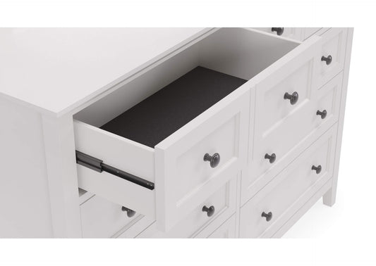 PNRA82A Grace Eight Drawer Dresser In Snowfall White (2024)