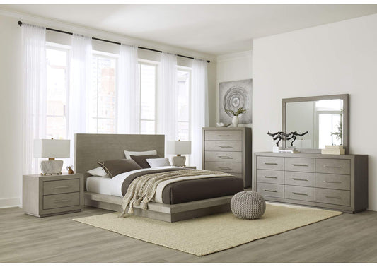8DBX81 Melbourne Two Drawer Nightstand With USB In Mineral