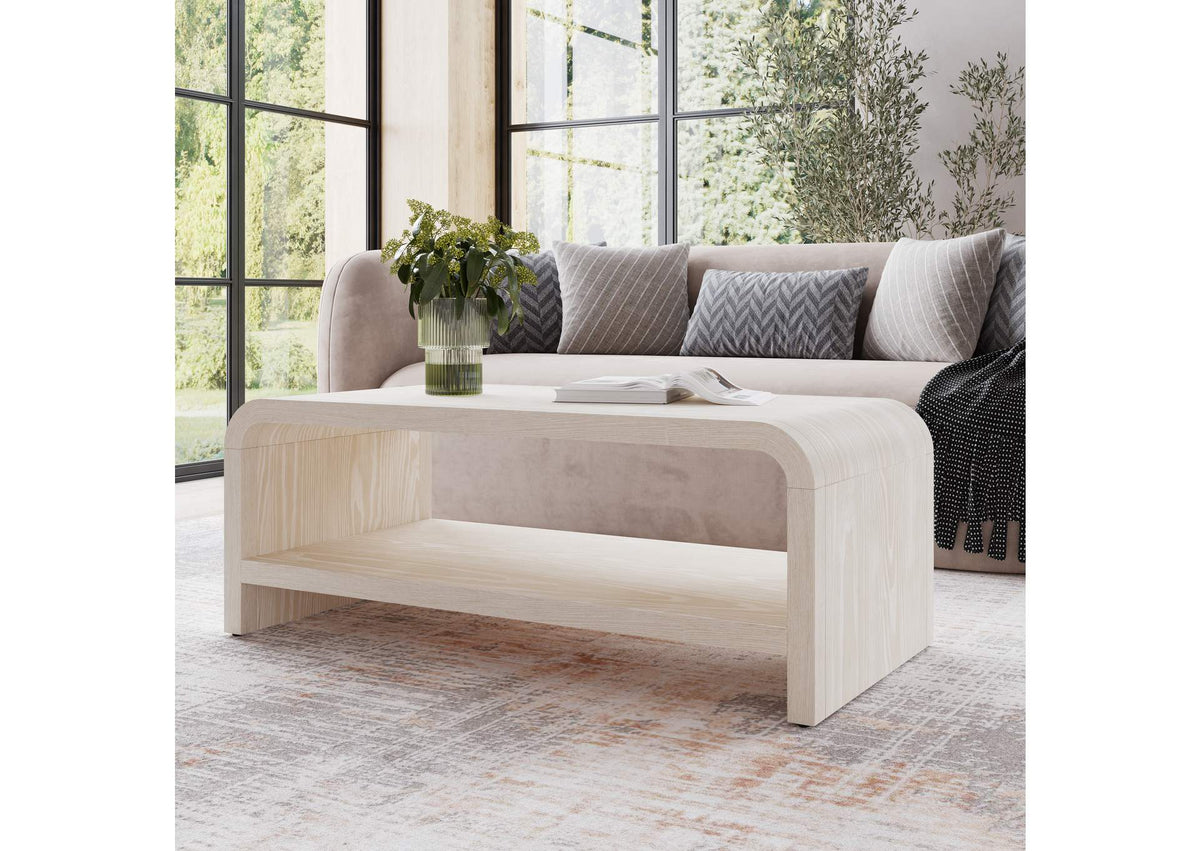 NKNF21 Drake Ash Wood Coffee Table In Sugar