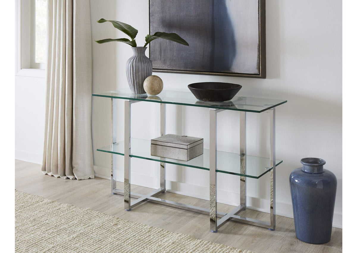 1AJ5733G Amalfi Glass Shelf Sideboard