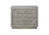 5RS381 Alexandra Solid Wood Two Drawer Nightstand In Rustic Latte