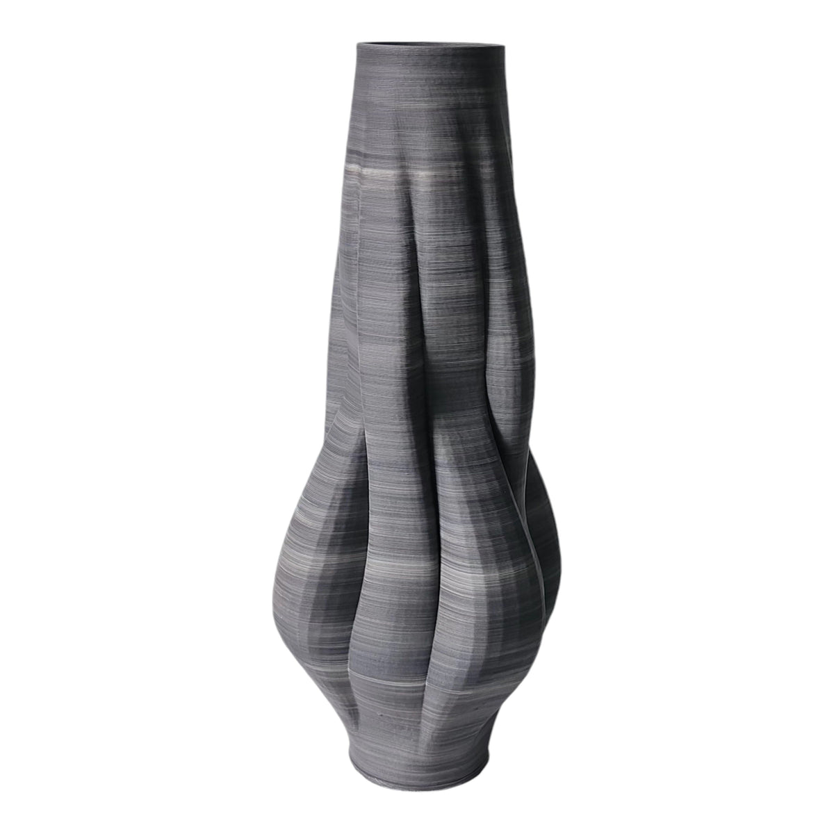 Kesten Large 3D Printed Vase - Gray