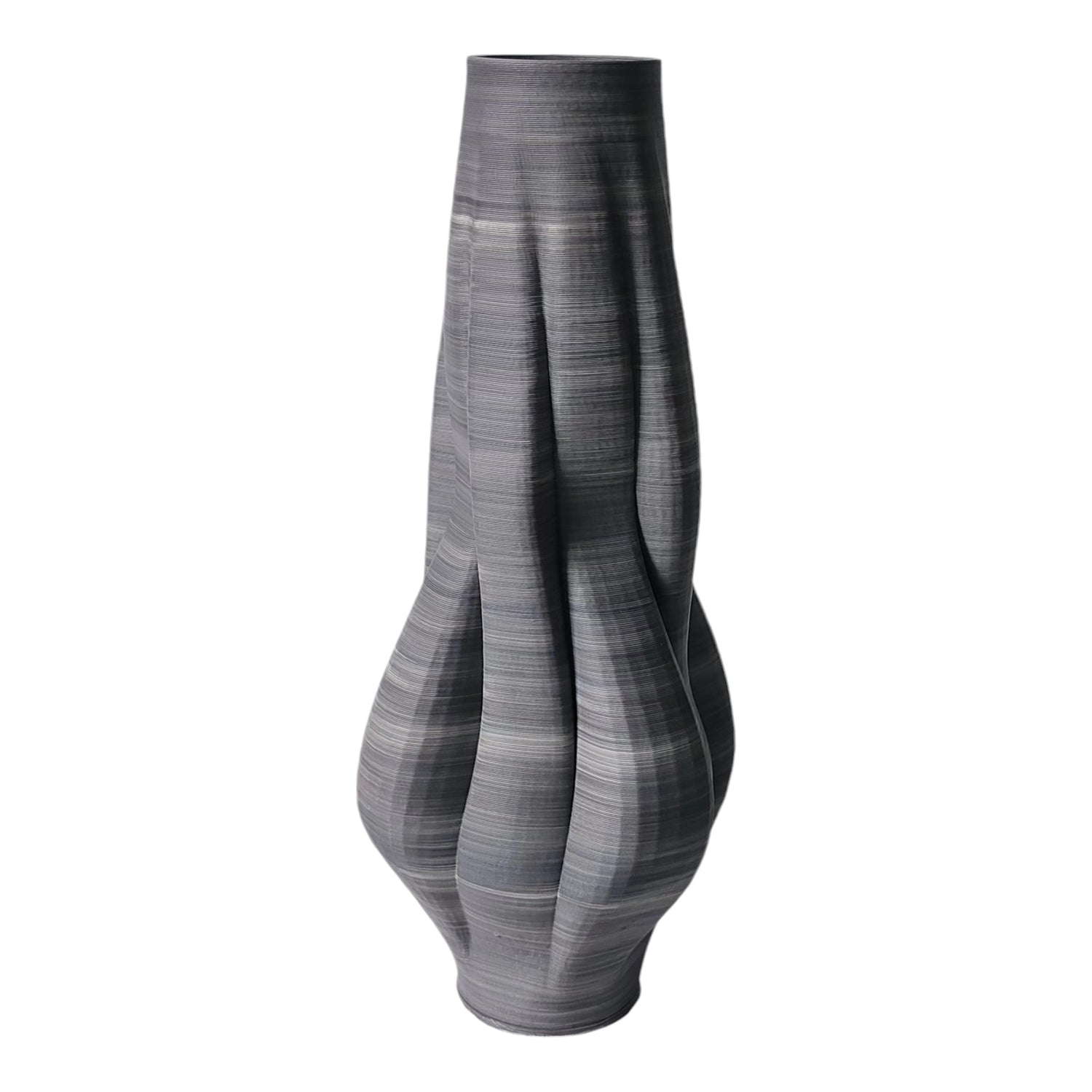Kesten Large 3D Printed Vase - Gray