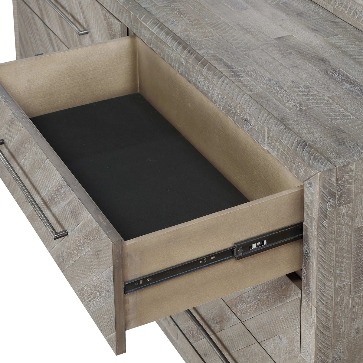 Alexandra Solid Wood Six Drawer Dresser in Rustic Latte