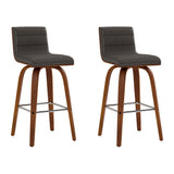 Vienna - 30" Swivel Bar Stool - Walnut Wood