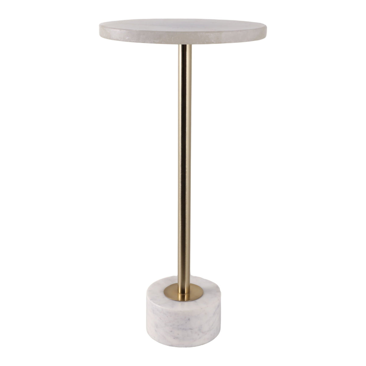 24" Duncan Quartz Accent Table - White