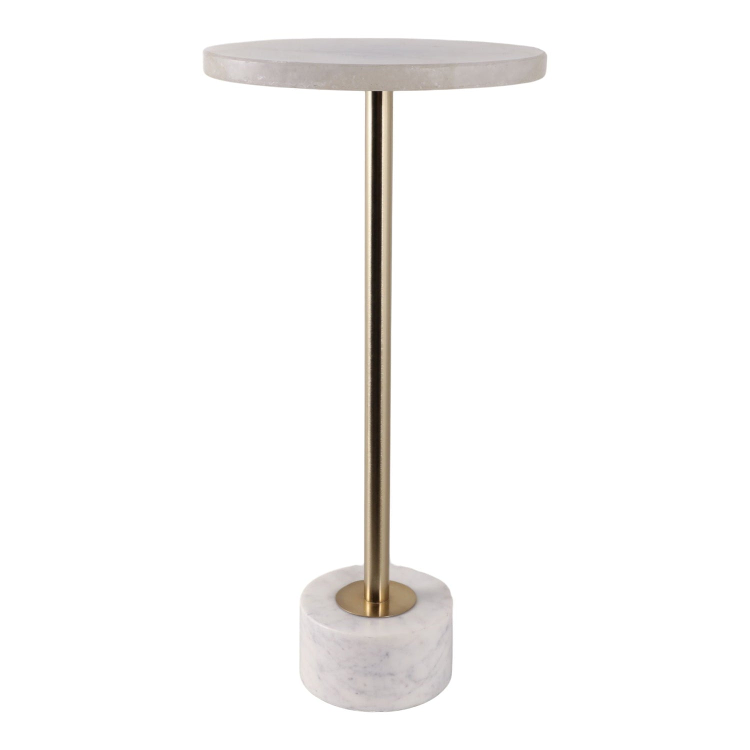24" Duncan Quartz Accent Table - White