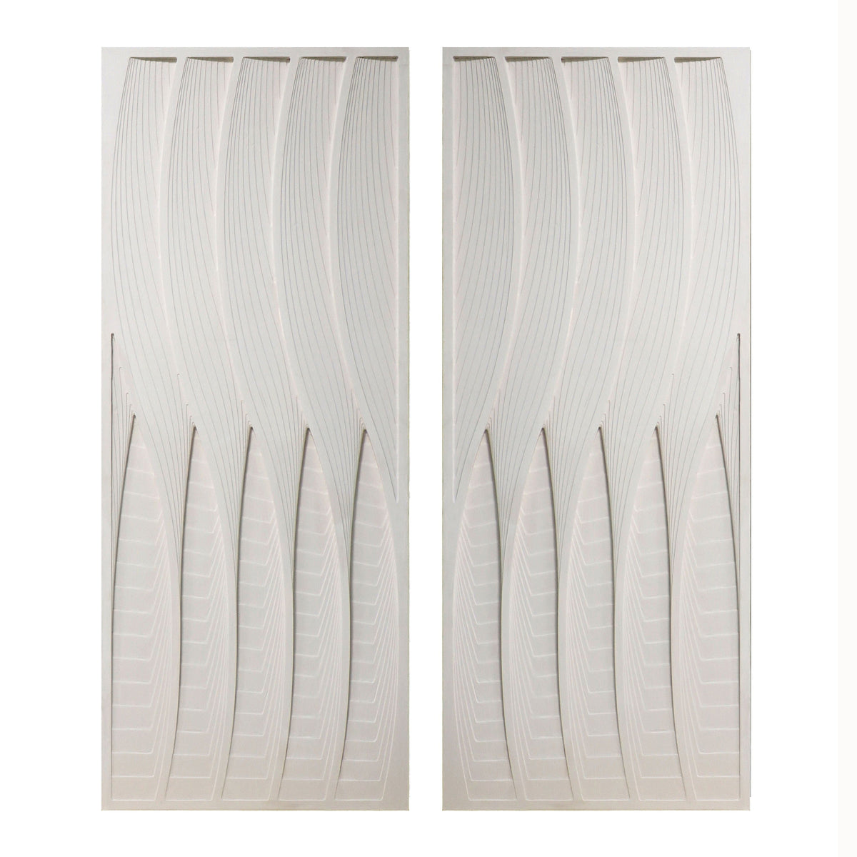 24" x 59" Trinity Dimensional Plaster Wall Art (Set of 2) - White