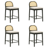 Lucio - Modern Farmhouse Wood Counter Height Kitchen Bar Stool
