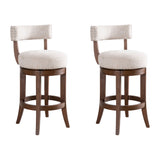 Mystic - Solid Wood Upholstered 26" Counter Height Swivel Barstool