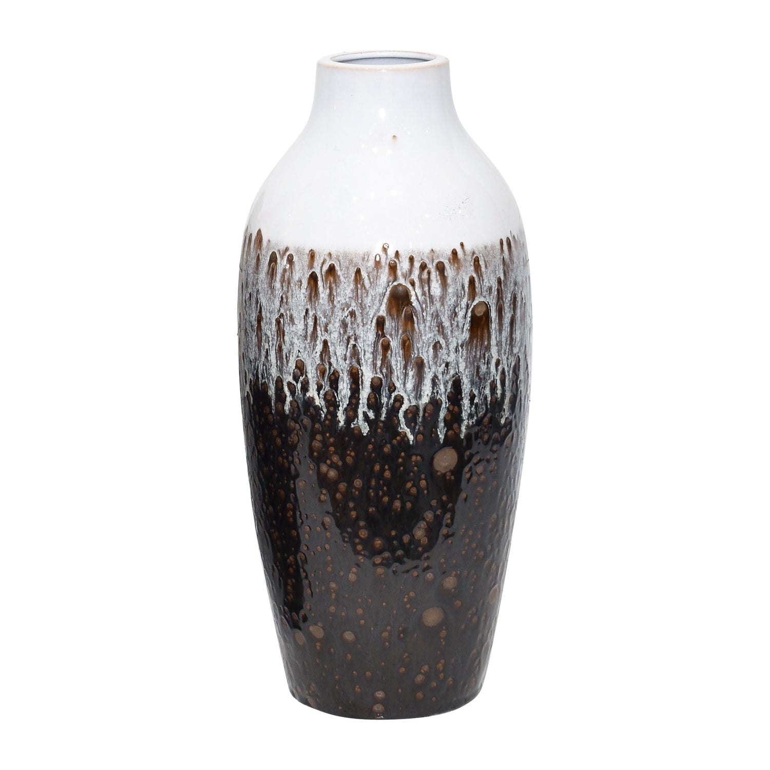 Clay 19" Ombre Reactive Vase - Brown/White