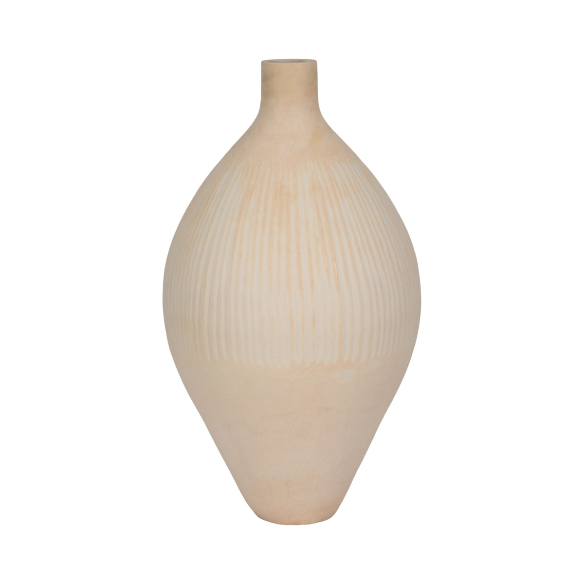 19" Wallace Large Glass Vase - Cream