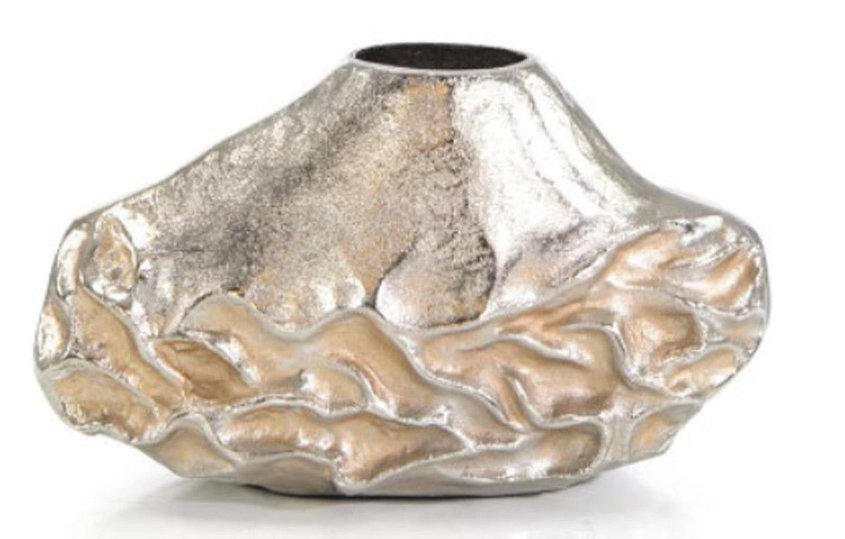 9" Cartwright Hammered Vase - Gold