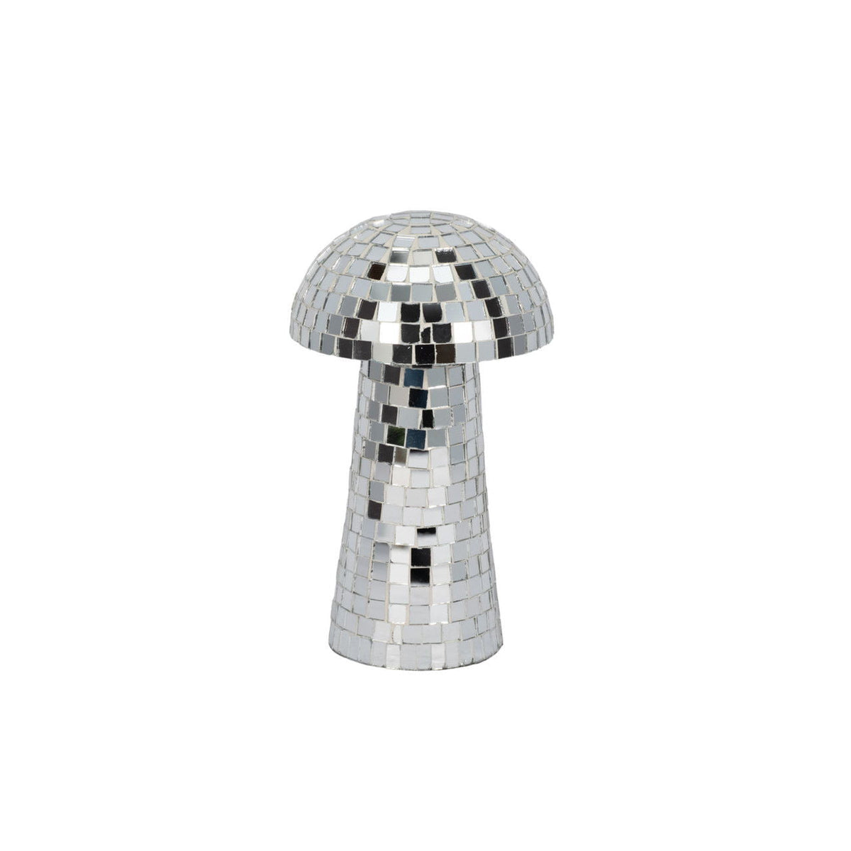 9" Mosaic Mushroom - Silver