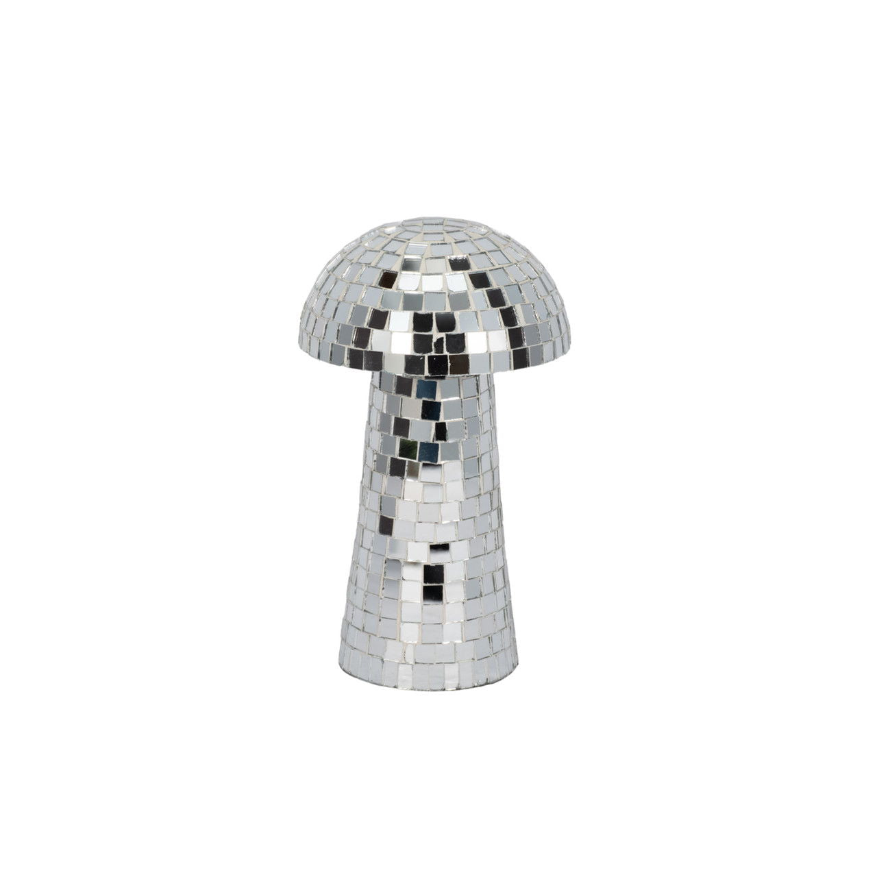 9" Mosaic Mushroom - Silver