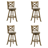 Kodi - Modern Farmhouse Swivel Wood Bar Height Kitchen Bar Stool