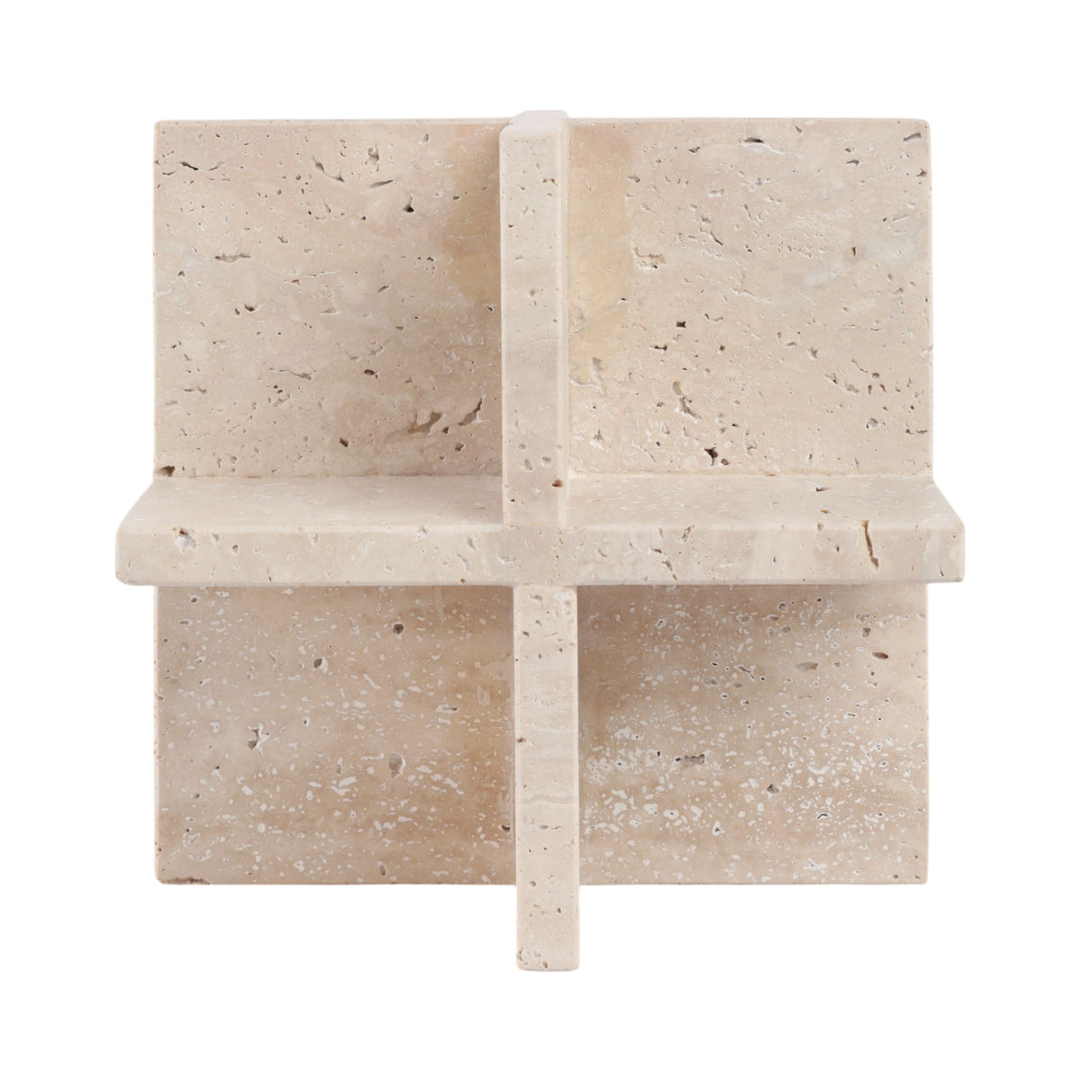 Travertine Geo Object - Tan