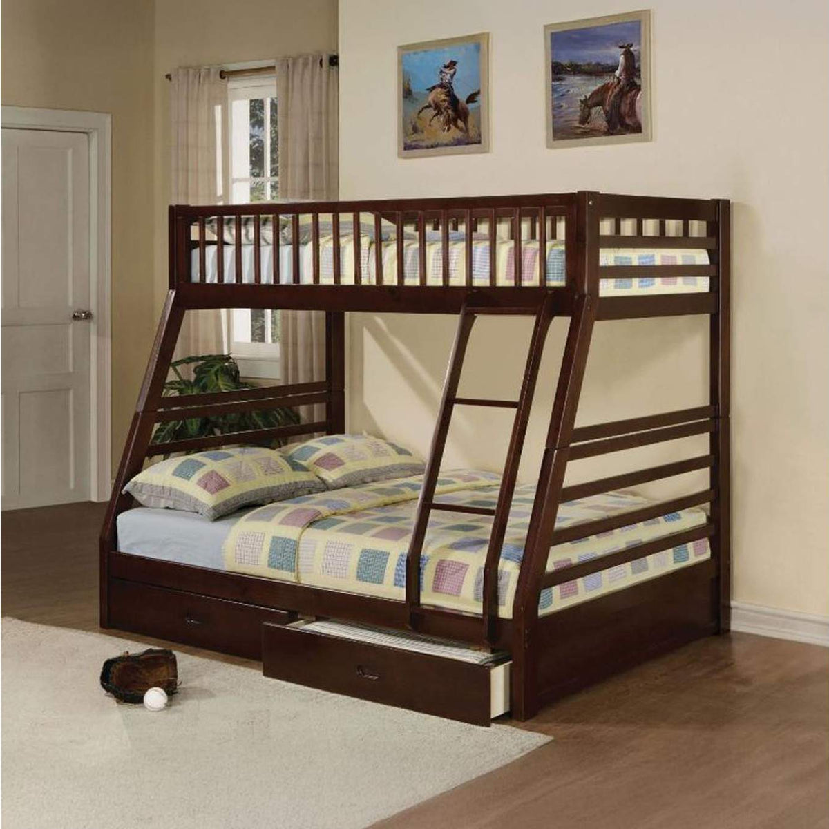 02020W Jason Twin-Full Bunk Bed